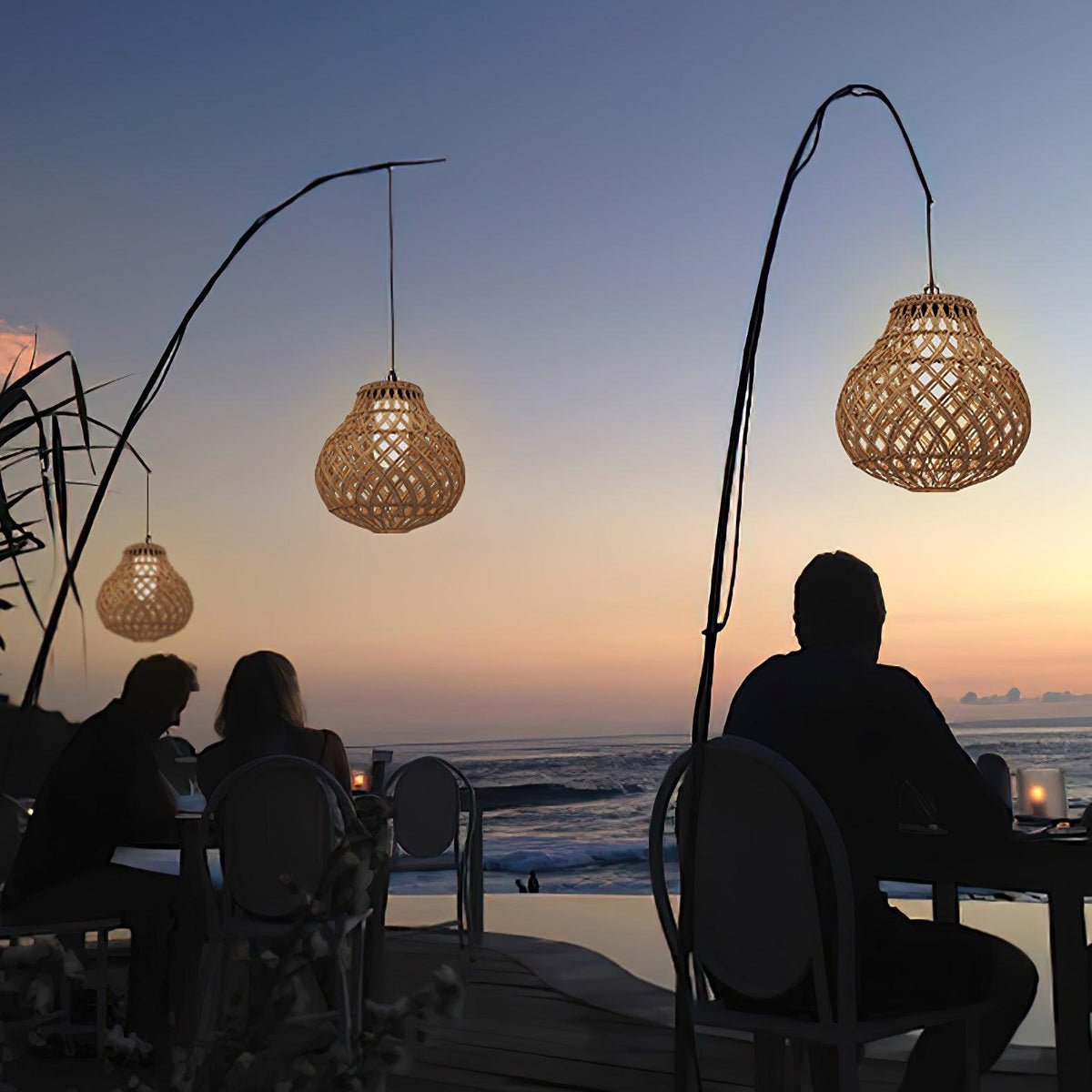 Isenor Woven esfera farol exterior