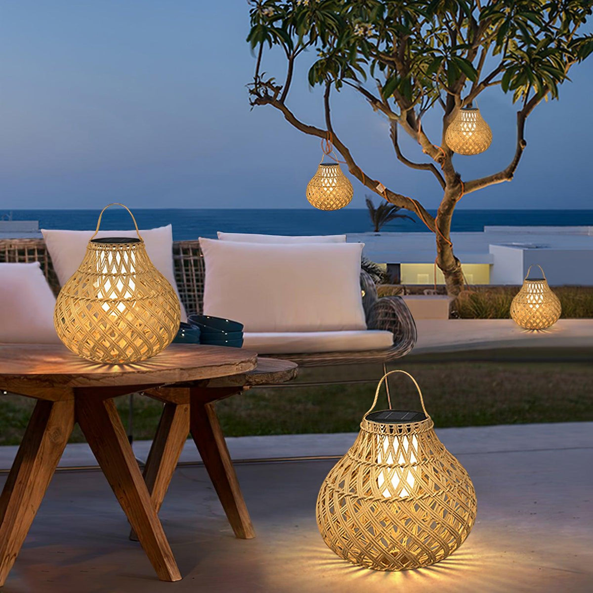 Isenor Woven esfera farol exterior