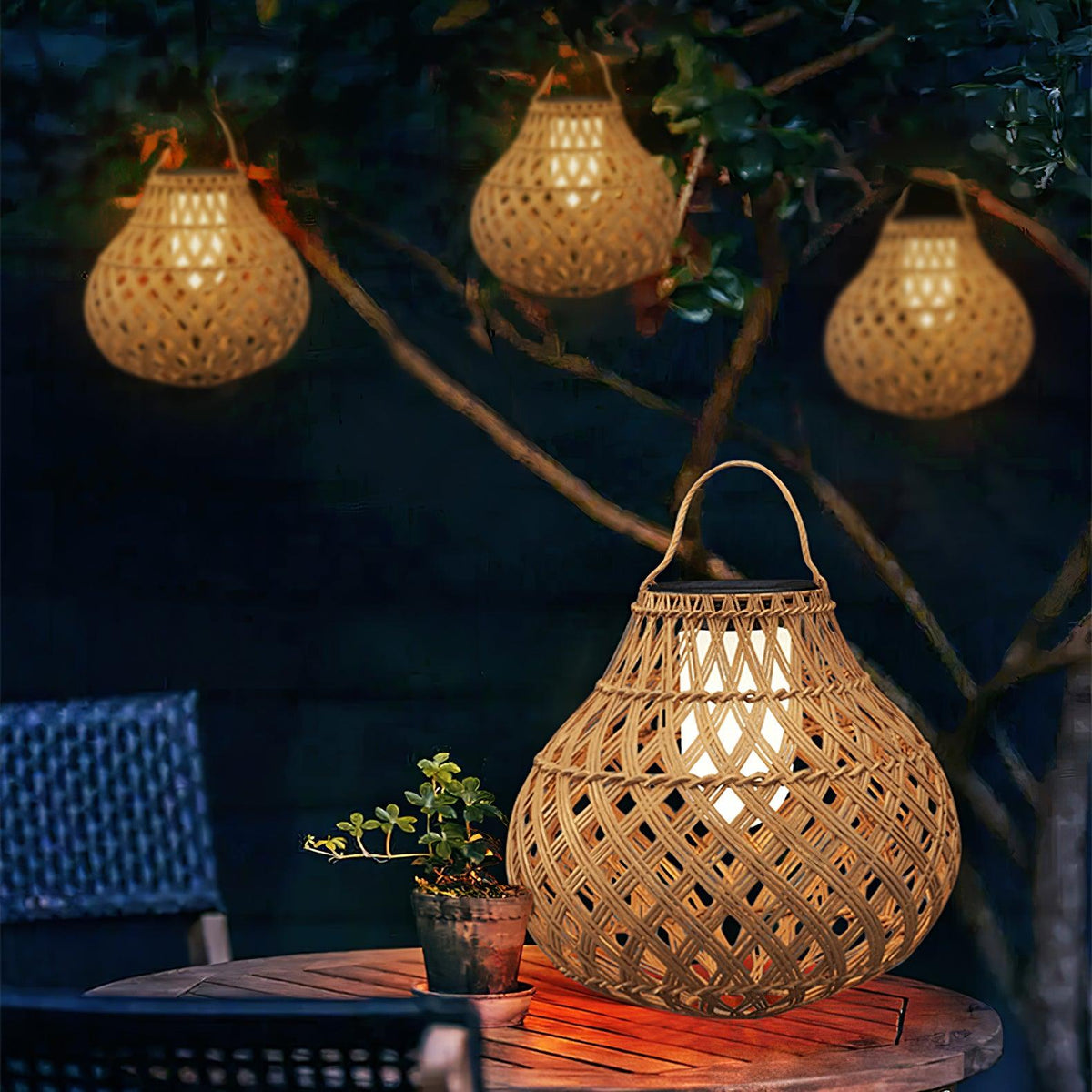 Isenor Woven esfera farol exterior