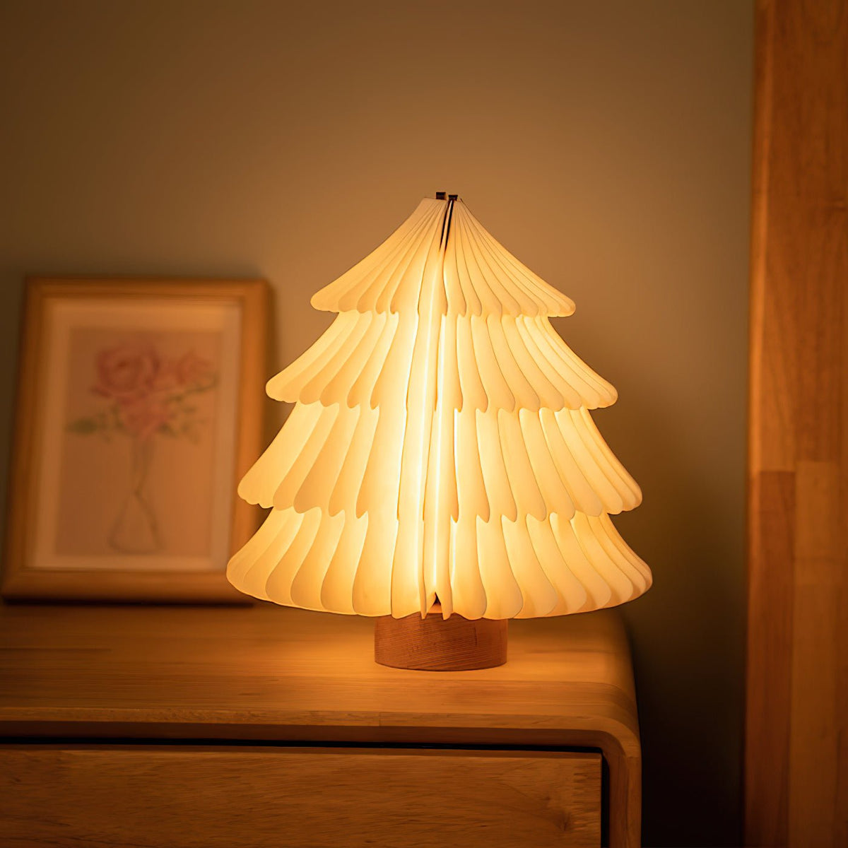 Xmas lámpara de mesa plegable para árbol de Navidad