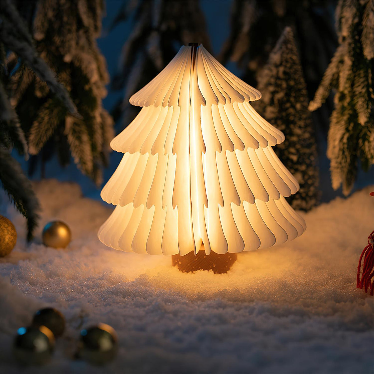 Xmas lámpara de mesa plegable para árbol de Navidad