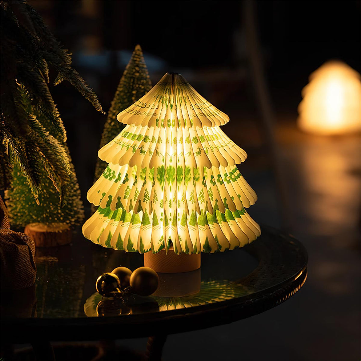 Xmas lámpara de mesa plegable para árbol de Navidad