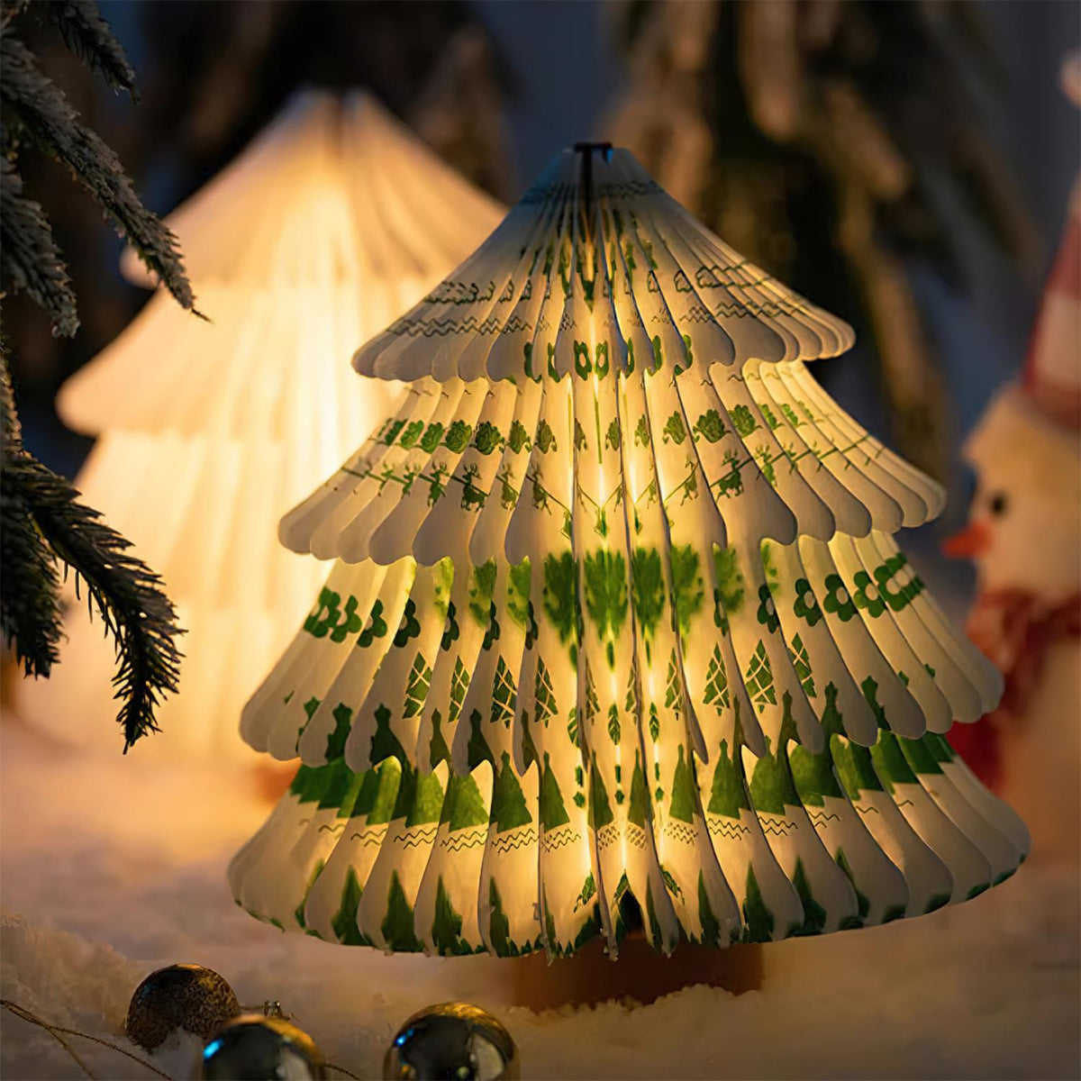 Xmas lámpara de mesa plegable para árbol de Navidad