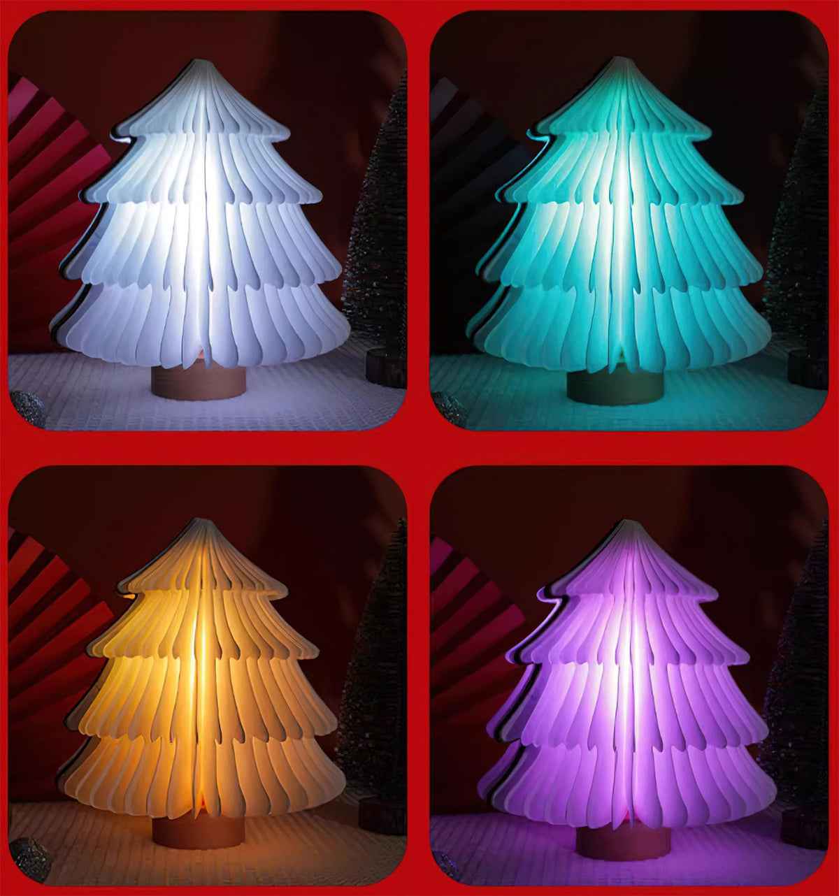 Xmas lámpara de mesa plegable para árbol de Navidad