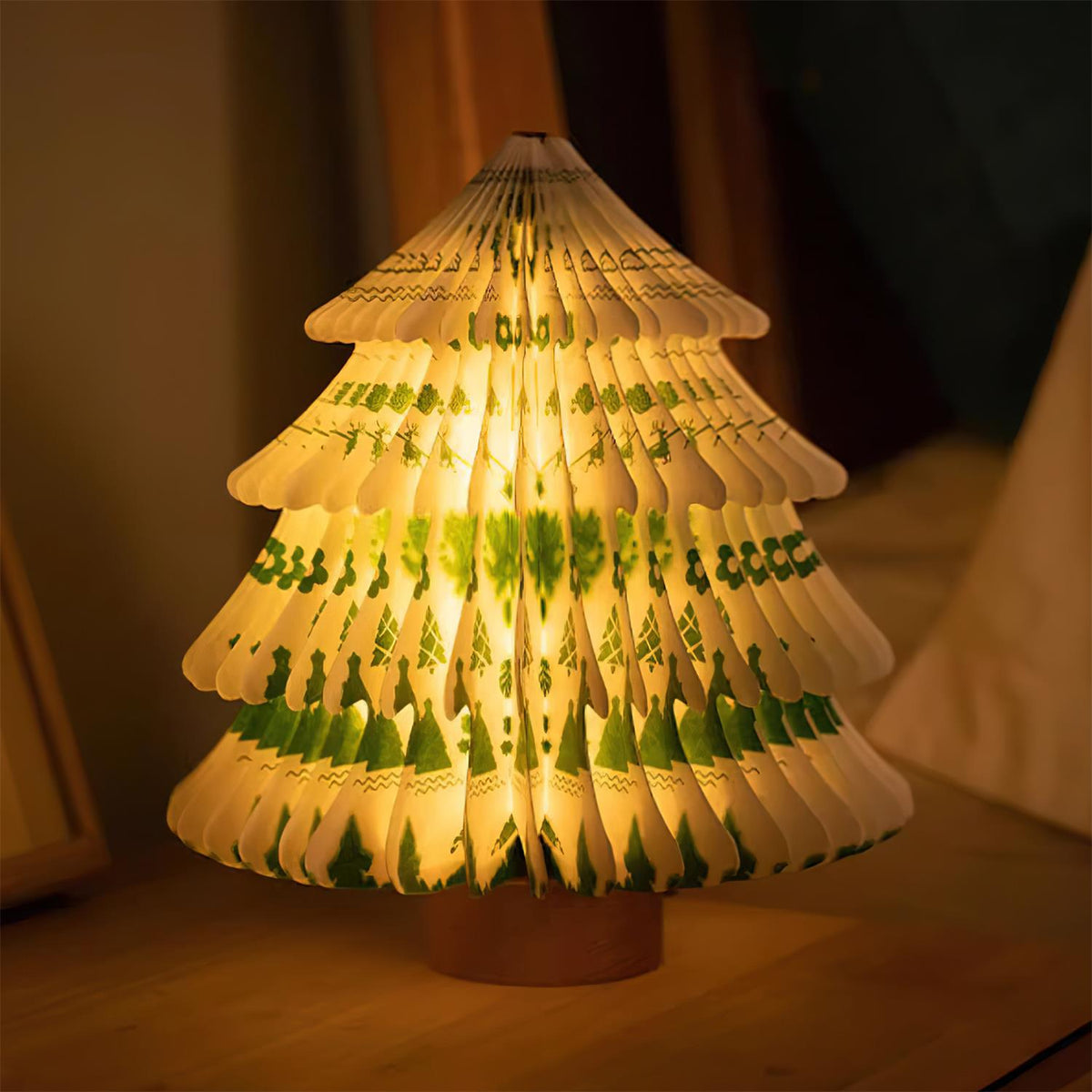 Xmas lámpara de mesa plegable para árbol de Navidad