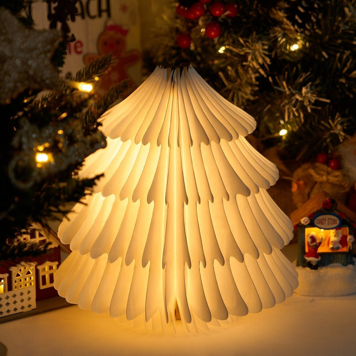 Xmas lámpara de mesa plegable para árbol de Navidad