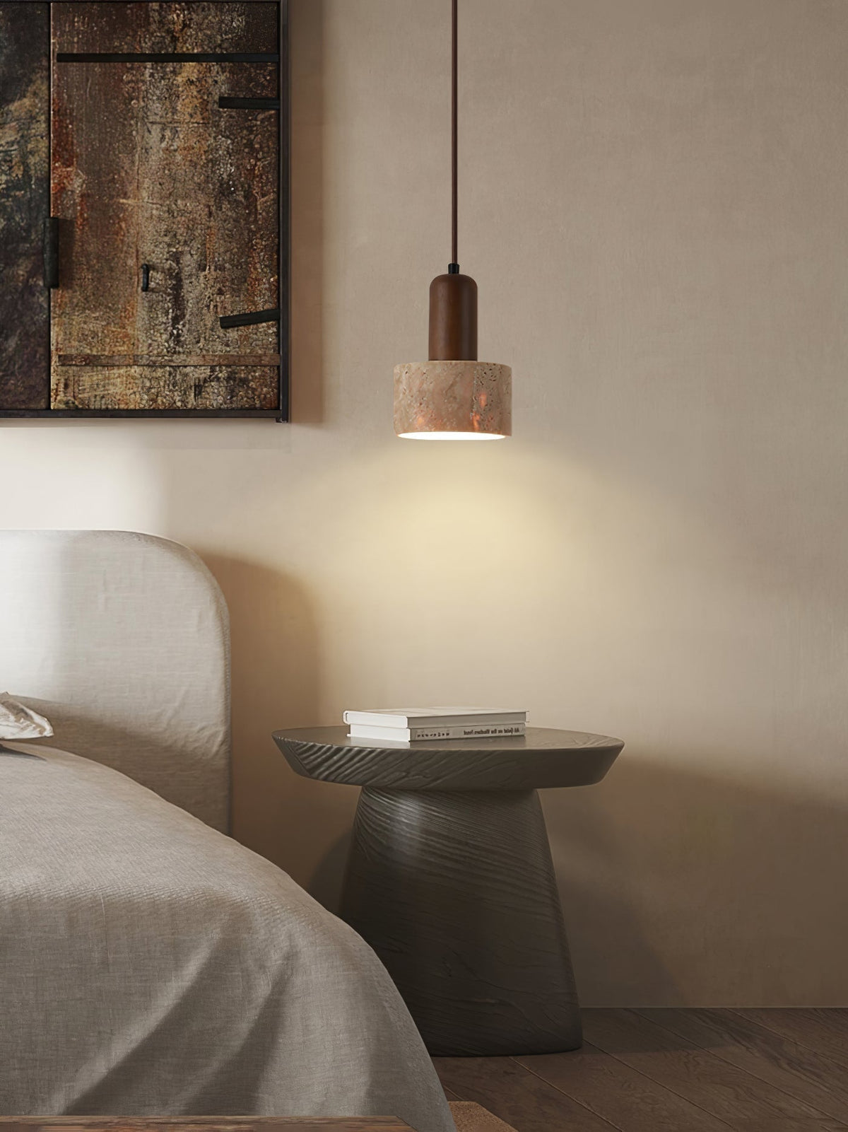 Seroaya lámpara colgante de travertino estilo seis