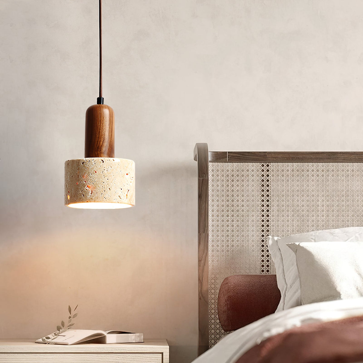 Seroaya lámpara colgante de travertino estilo seis