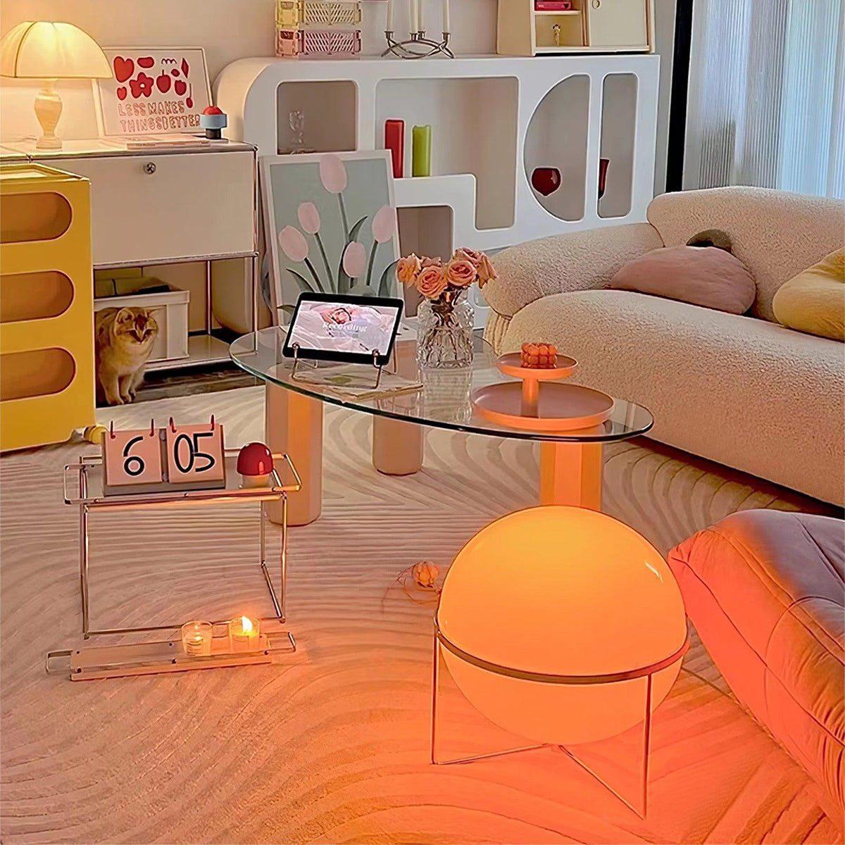 Cori lámpara de mesa minimalista