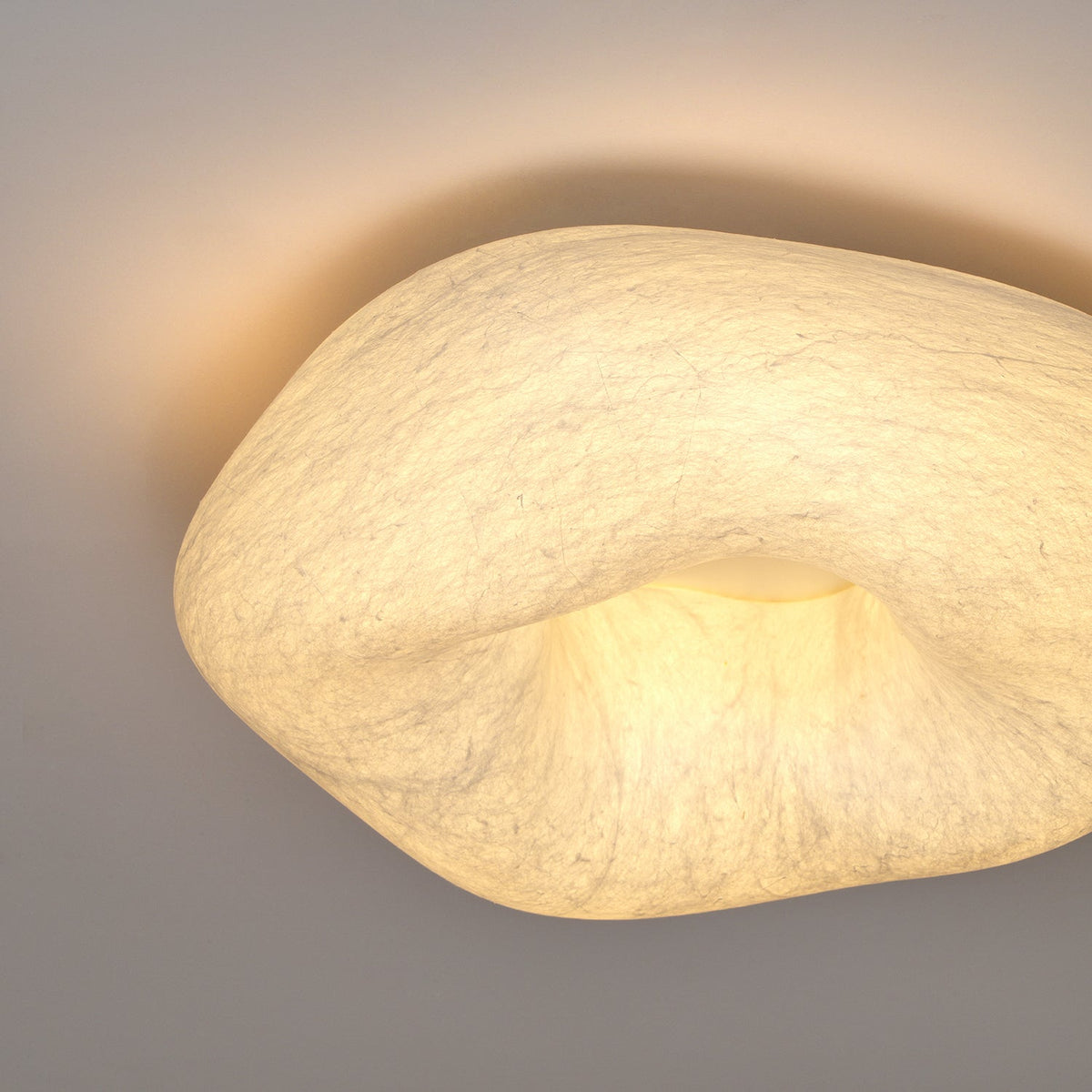 Calerelle lámpara de techo forma nube seda elegante