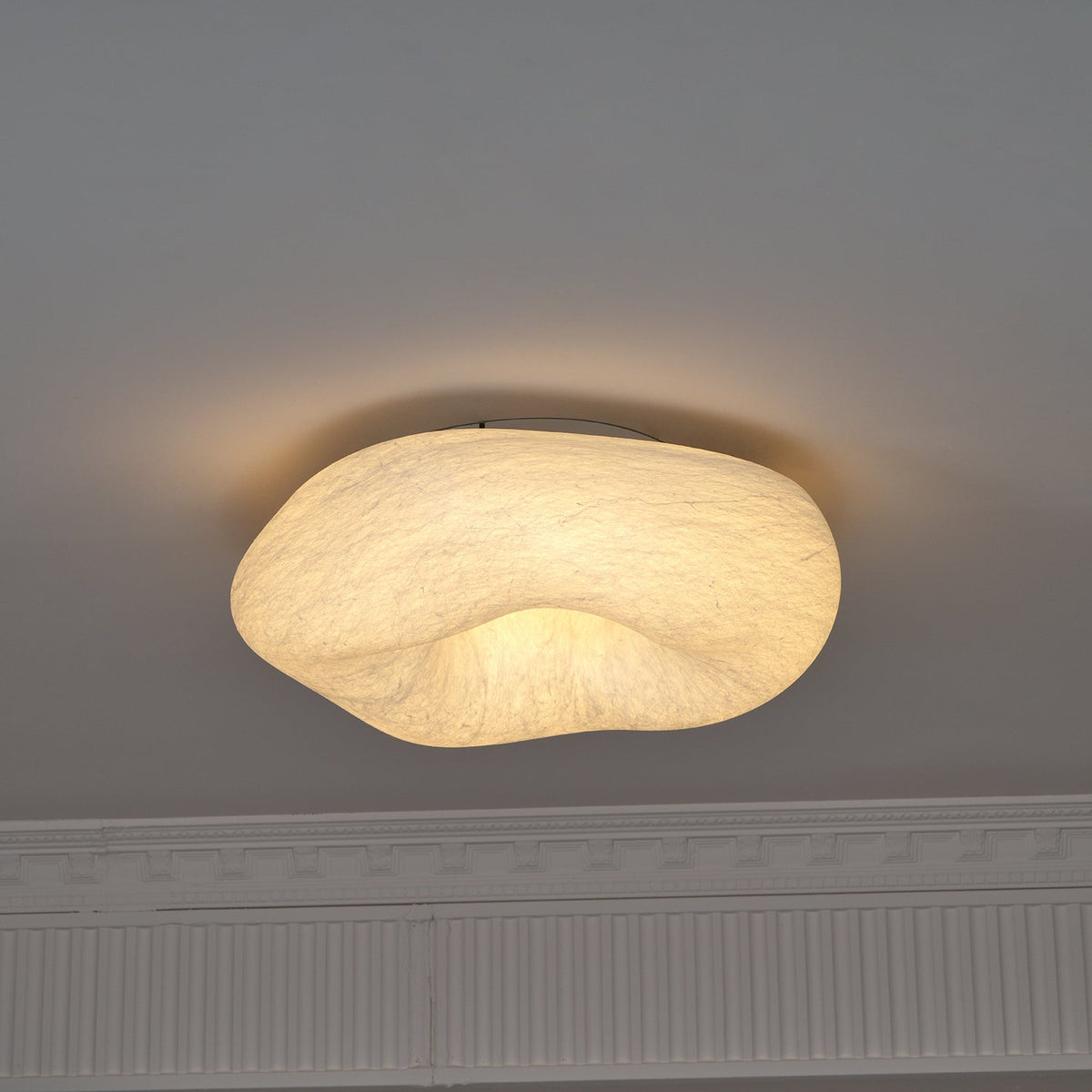 Calerelle lámpara de techo forma nube seda elegante