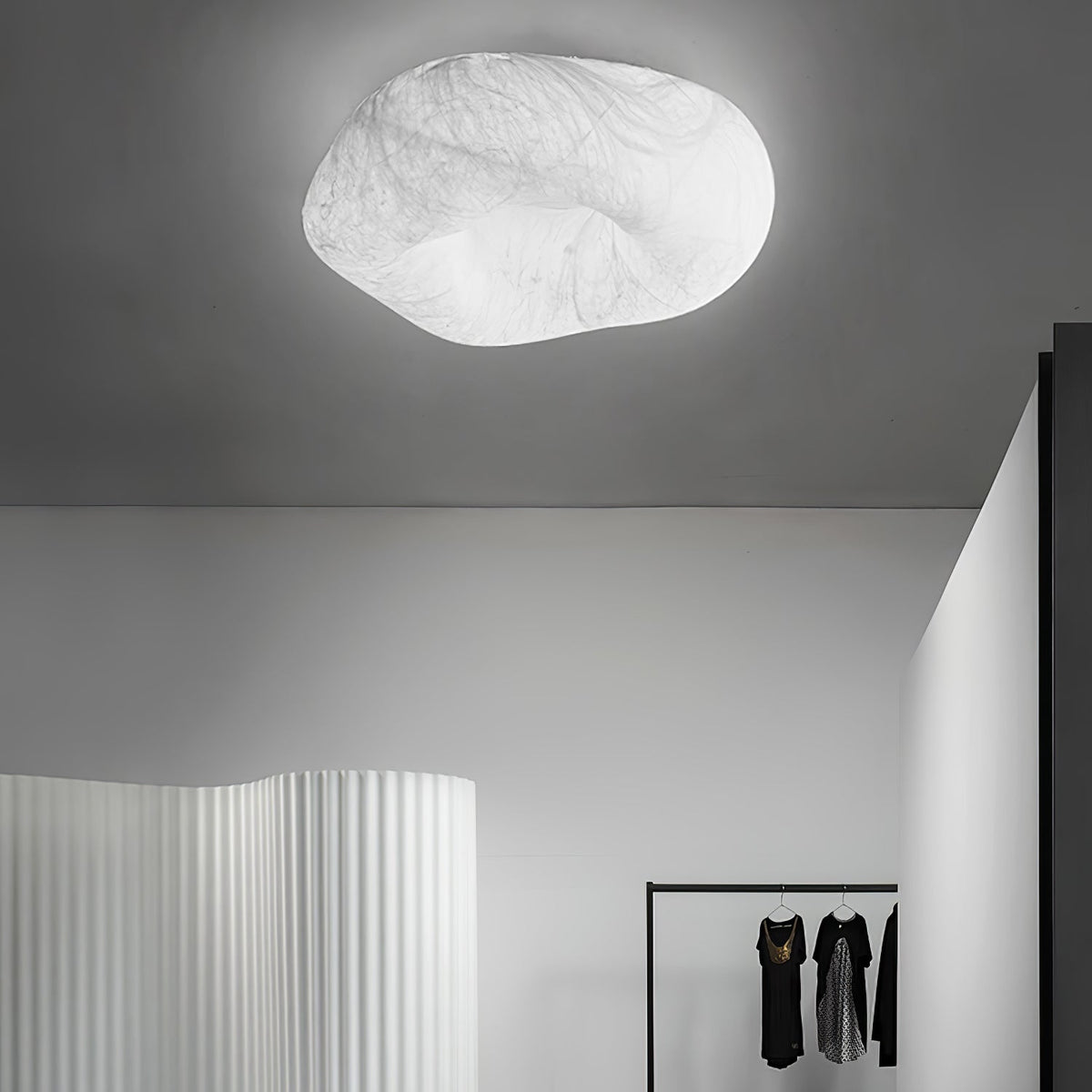 Calerelle lámpara de techo forma nube seda elegante