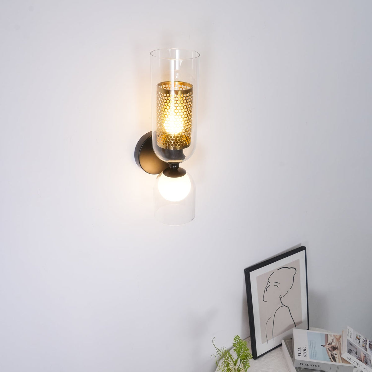 Alvynan aplique de pared Premium nórdico de vidrio artístico