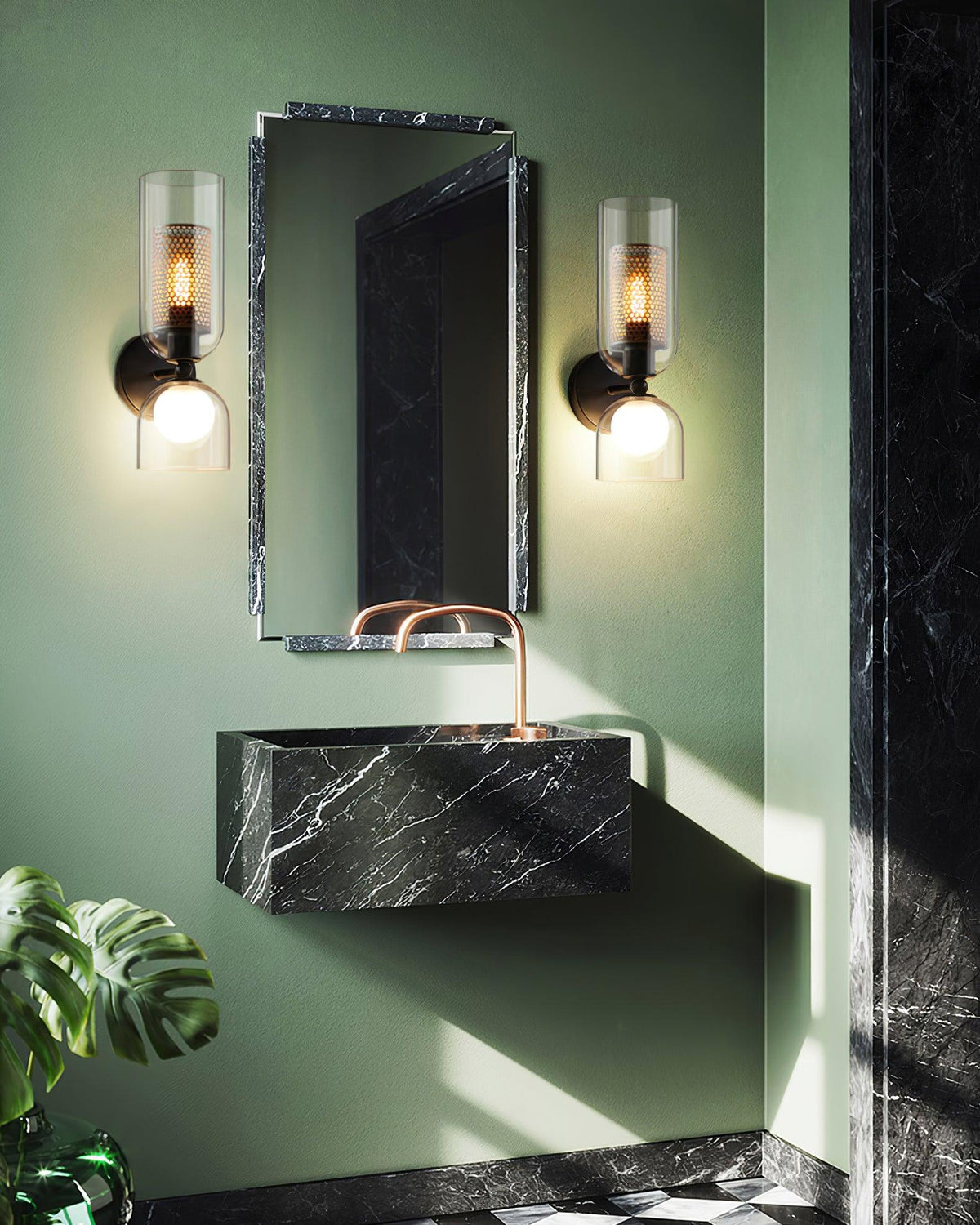 Alvynan aplique de pared Premium nórdico de vidrio artístico