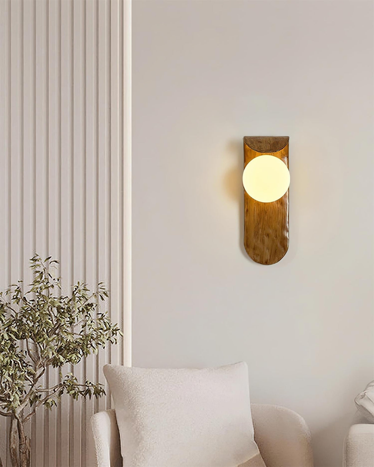 Gavino aplique de pared de madera