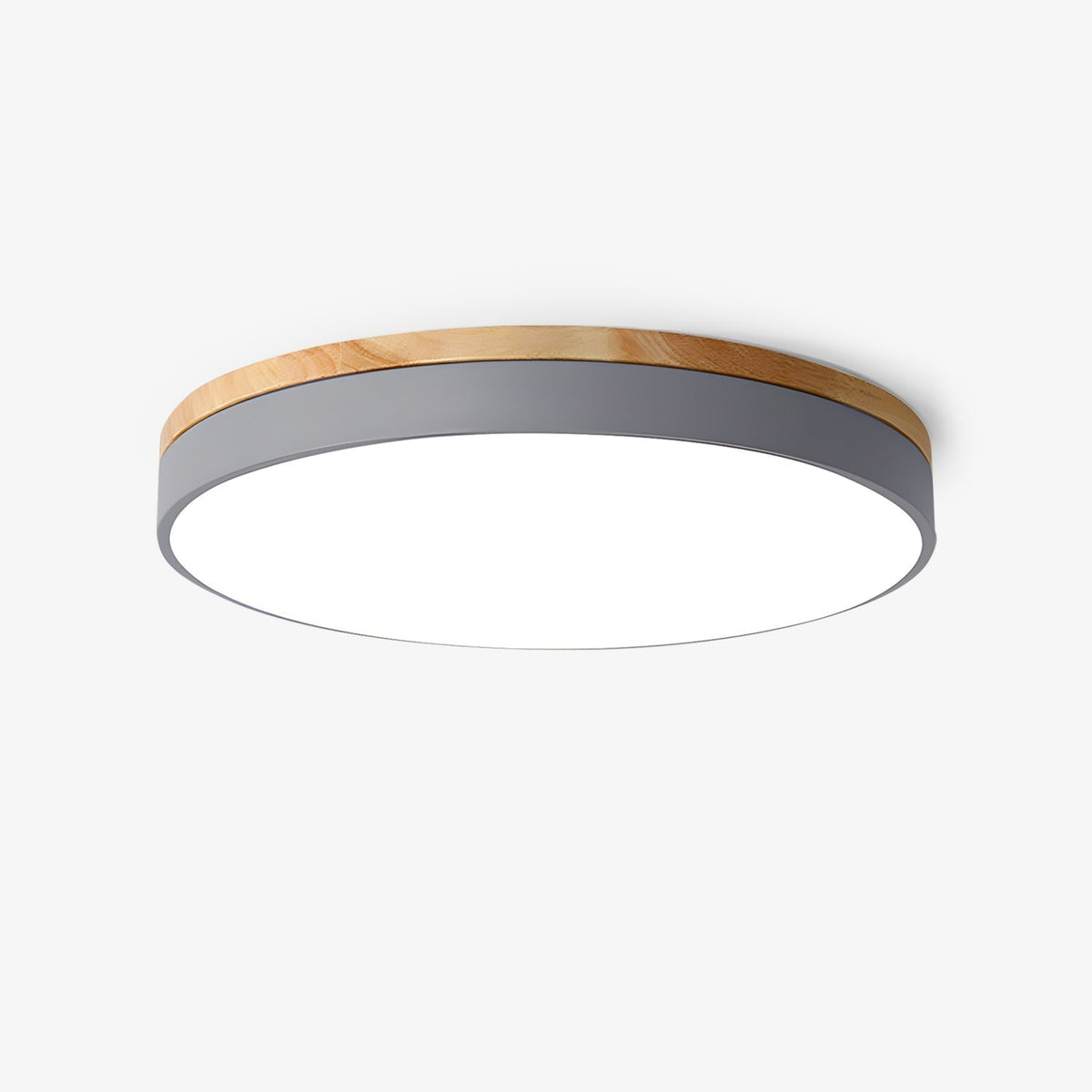 Mireth lámpara de techo circular de madera gris moderna minimalista