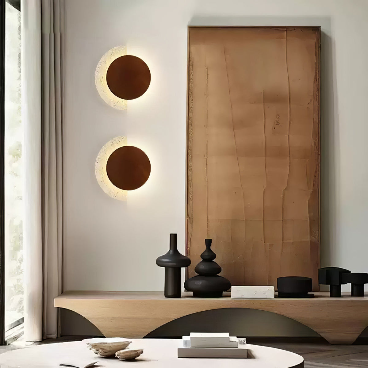 Crescent Halo enchufe-in aplique de pared enchufable