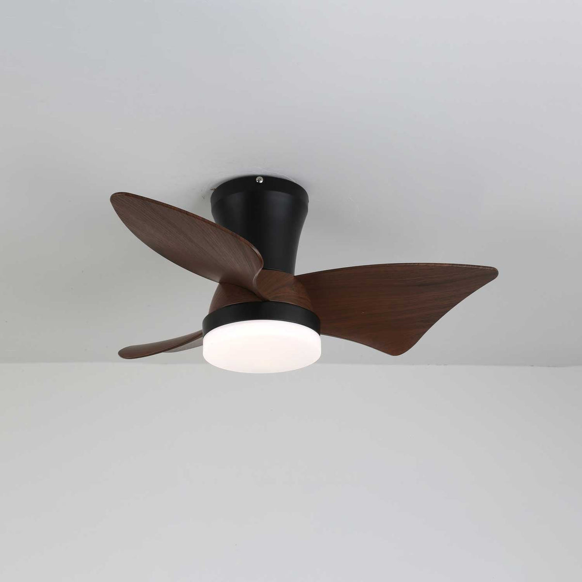 Aldivora ventilador de techo con luz moderno de madera