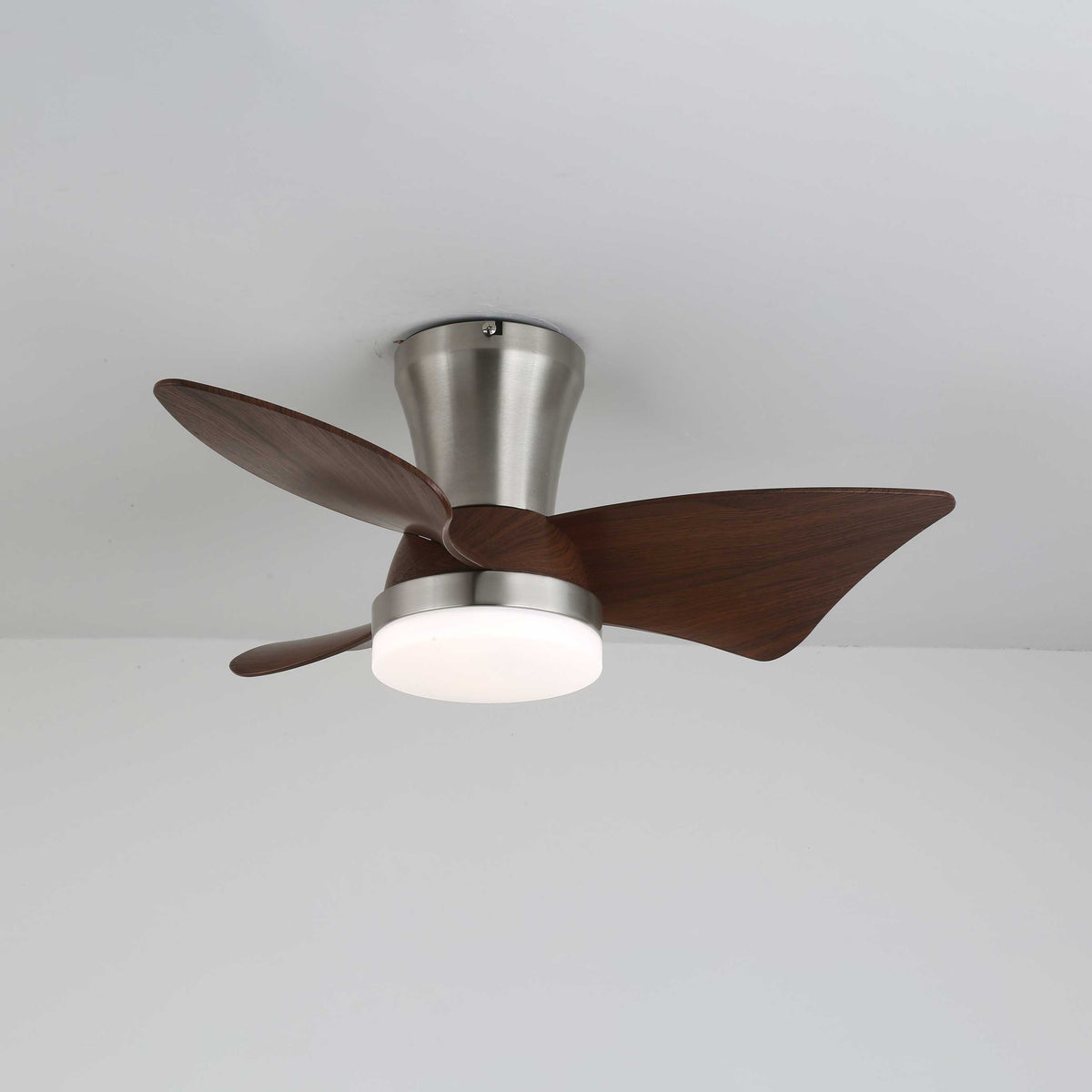 Aldivora ventilador de techo con luz moderno de madera