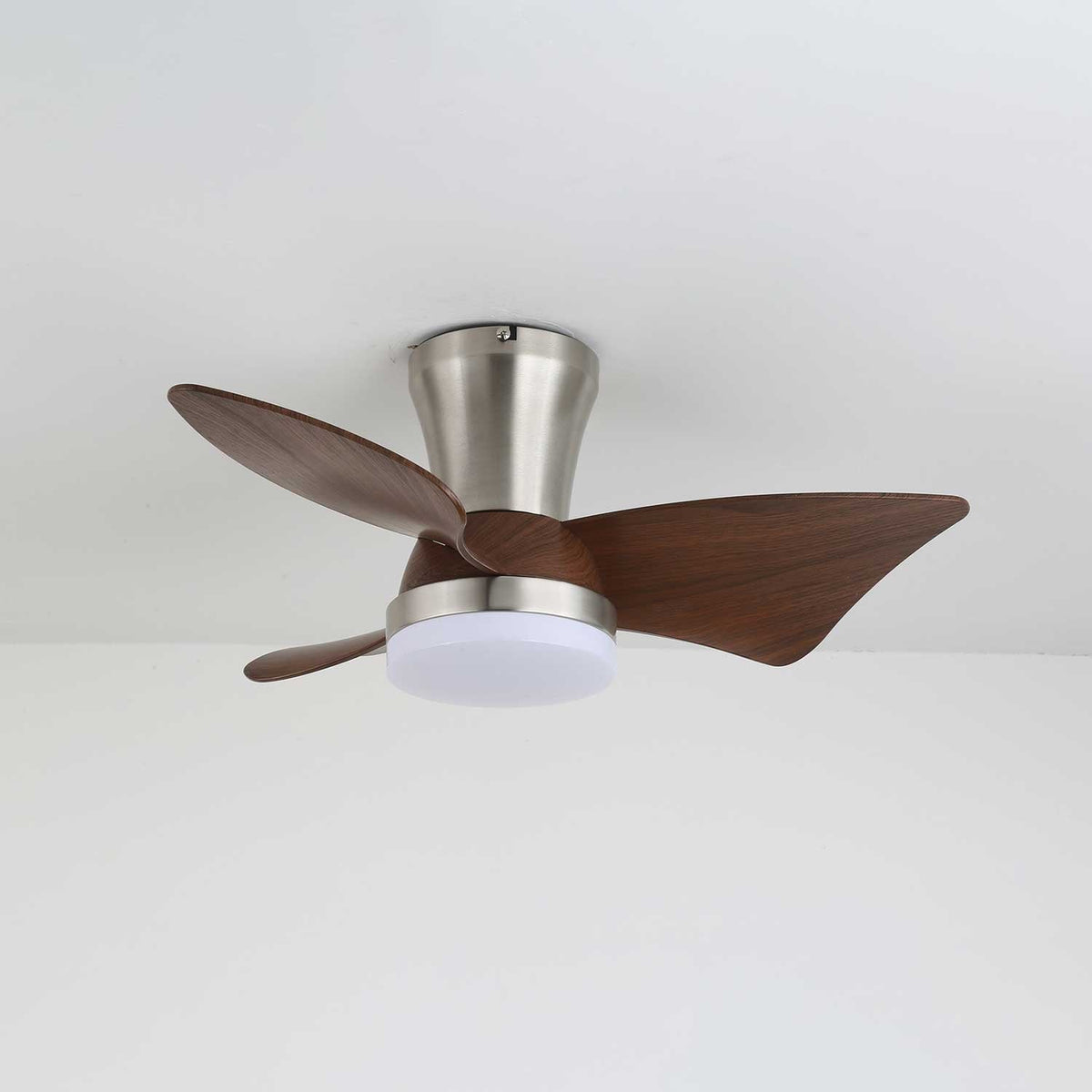 Aldivora ventilador de techo con luz moderno de madera