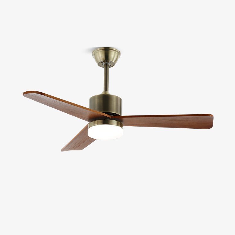 Ventio ventilador de techo con luz minimalista en madera y plata