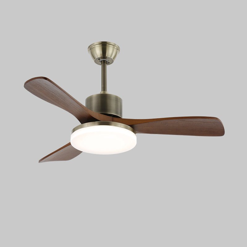Ventio ventilador de techo con luz minimalista en madera y plata