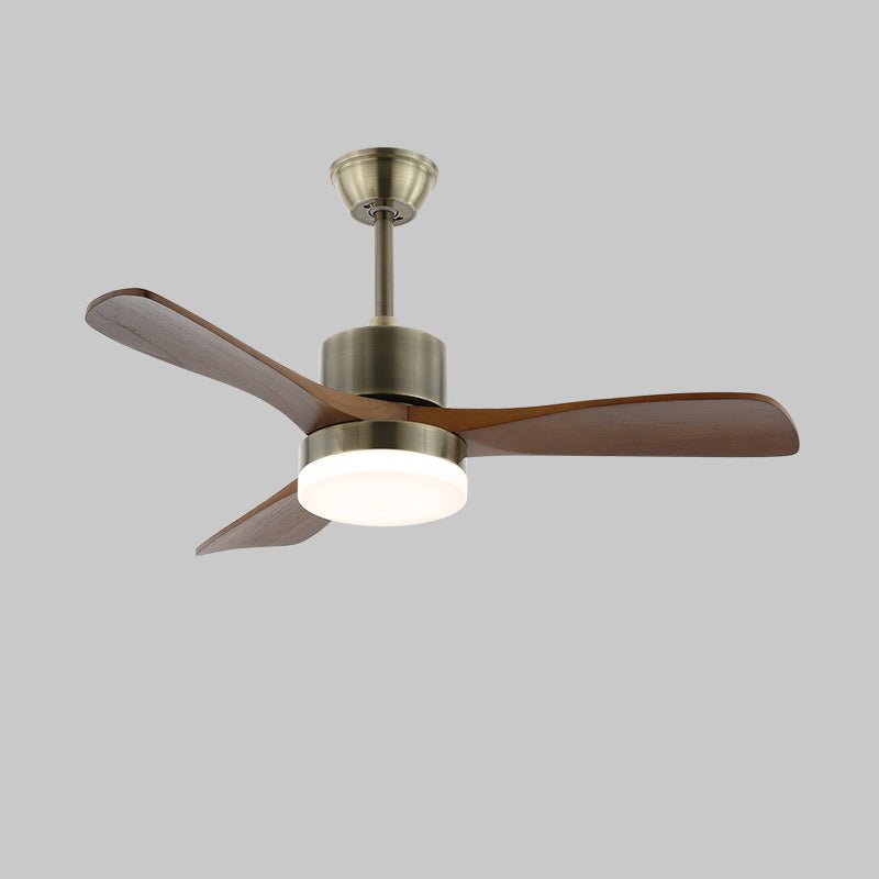 Ventio ventilador de techo con luz minimalista en madera y plata
