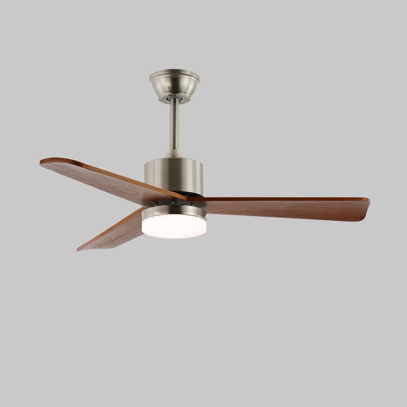Ventio ventilador de techo con luz minimalista en madera y plata