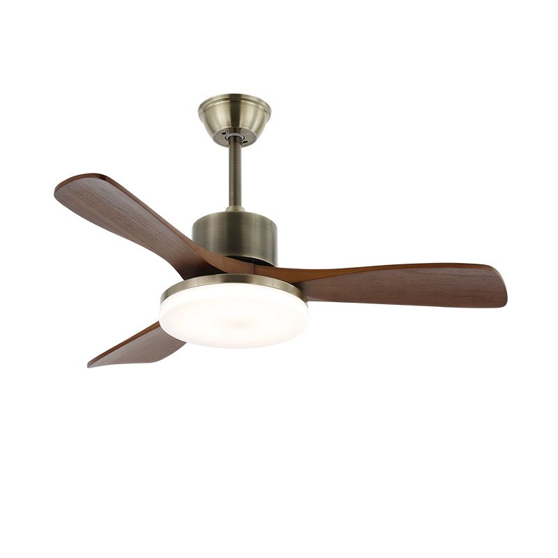 Ventio ventilador de techo con luz minimalista en madera y plata