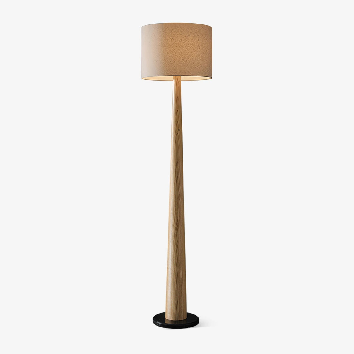 Ersilir lámpara de pie cilíndrica de madera