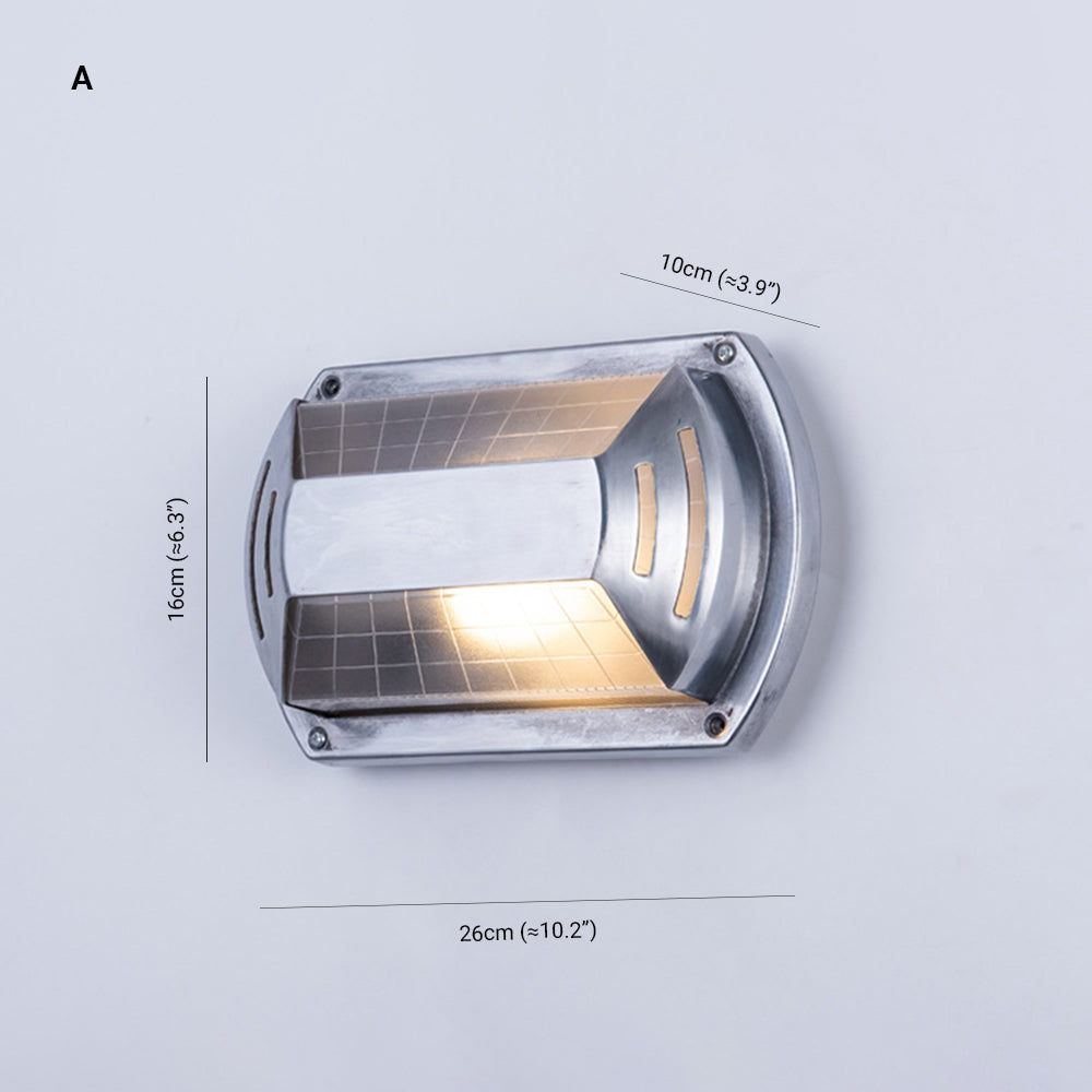 Ray Lámpara de Pared Geométrica de Metal y Vidrio para Exterior