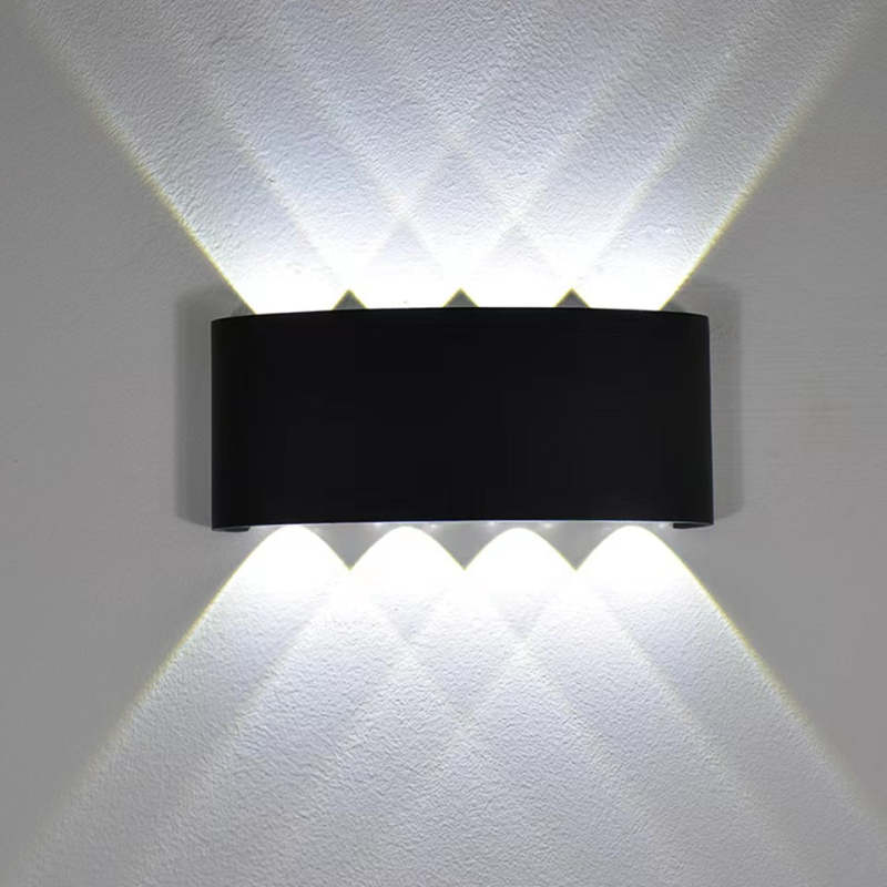 Ray Moderno Rectangular Metal/Acrílico Aplique de Pared Exterior