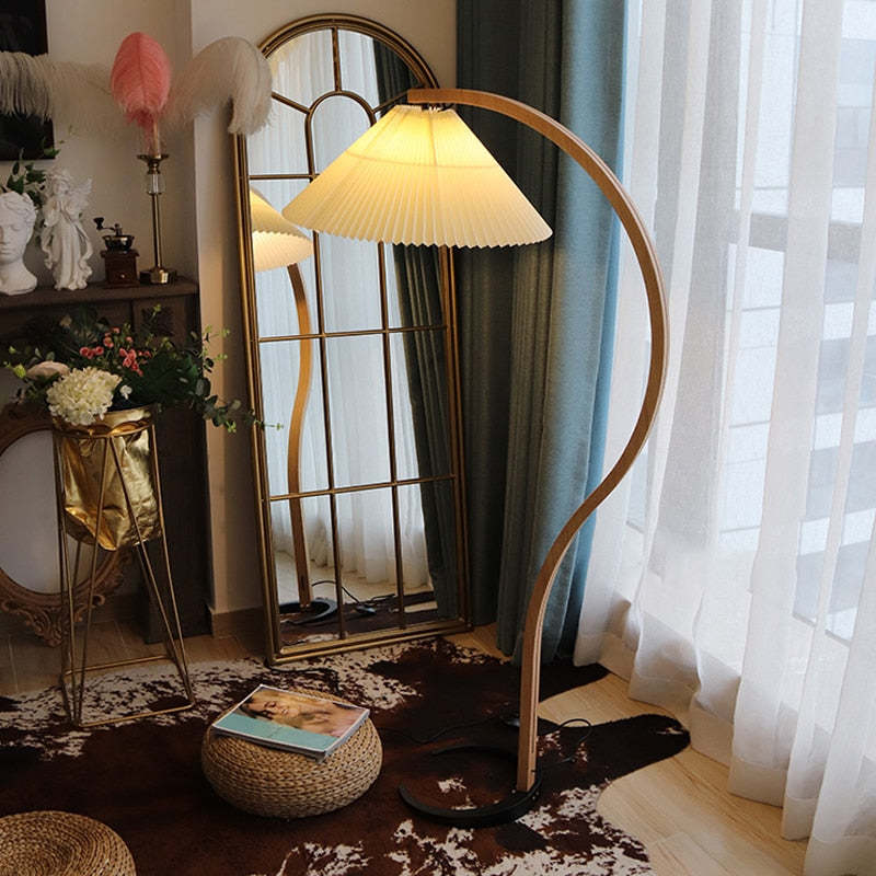 Muto Moderno Geométrico Metal LED Lámpara de Pie Blanco/Beige/Café