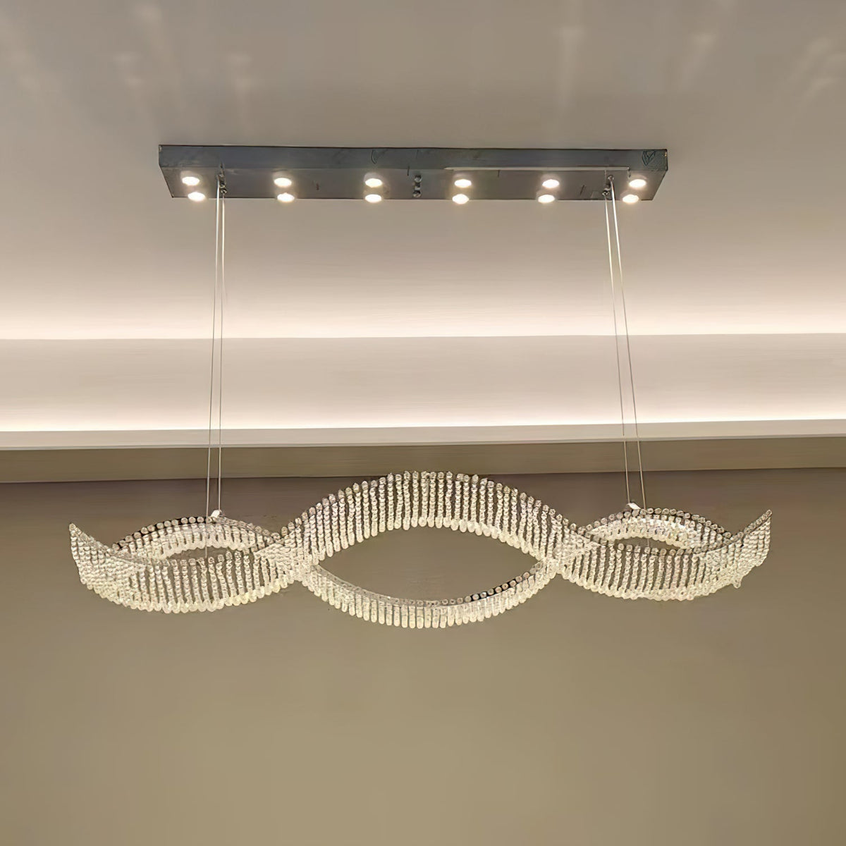 Caelox lámpara de araña postmoderna de lujo en cristal
