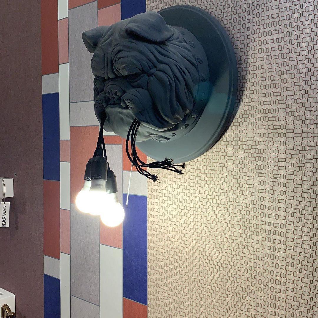 Umeri aplique de pared bulldog escultura caprichoso