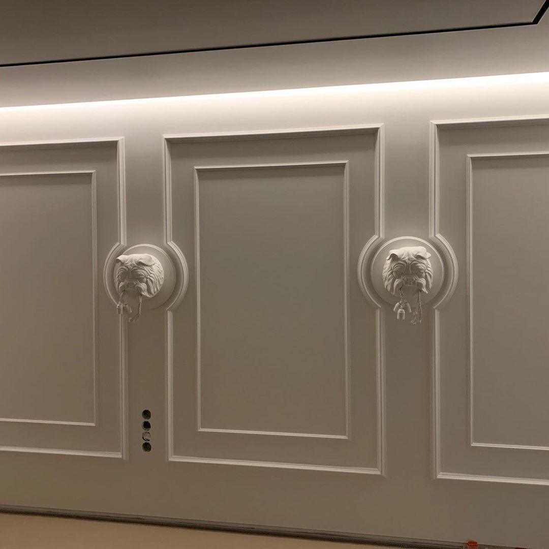 Umeri aplique de pared bulldog escultura caprichoso