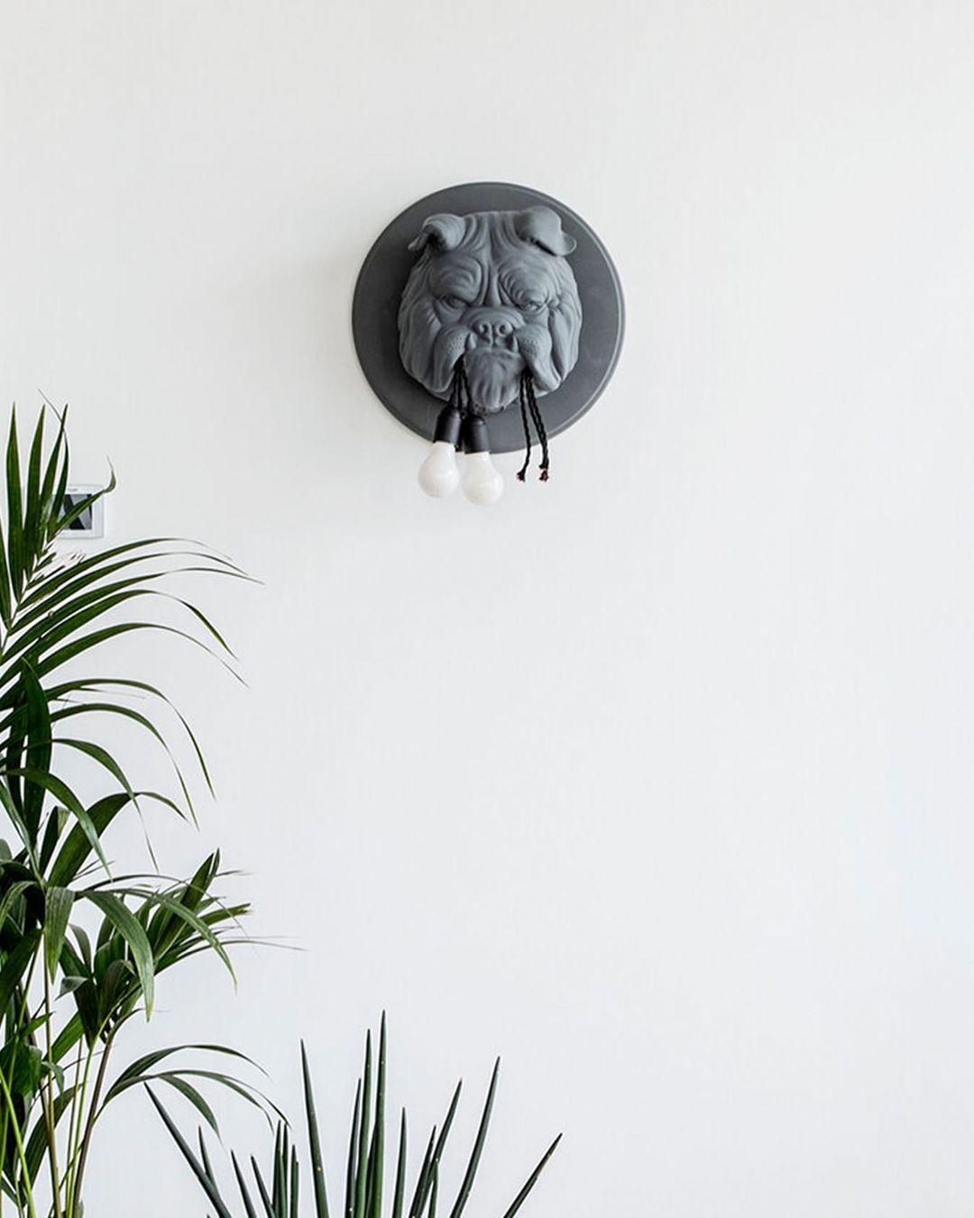Umeri aplique de pared bulldog escultura caprichoso
