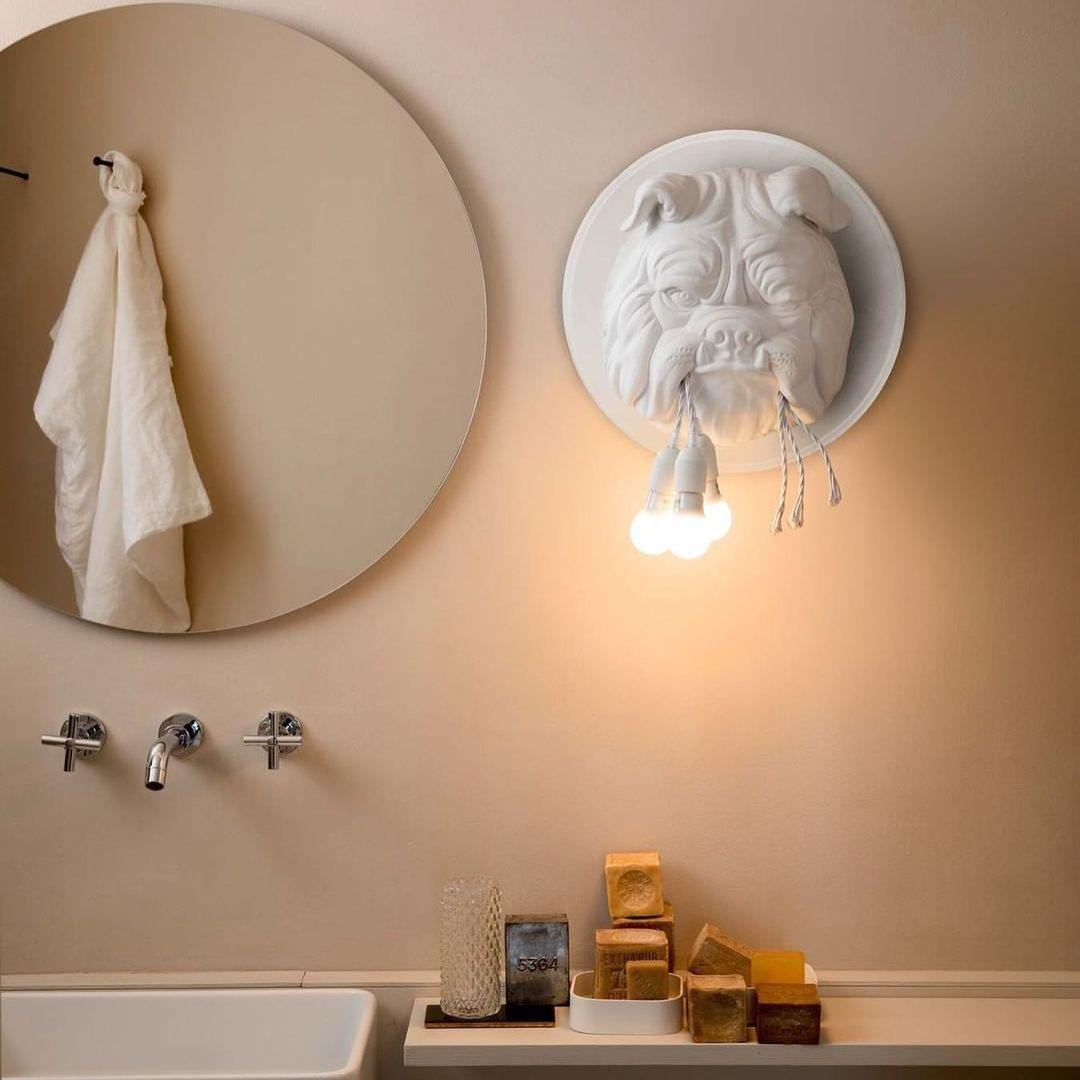 Umeri aplique de pared bulldog escultura caprichoso