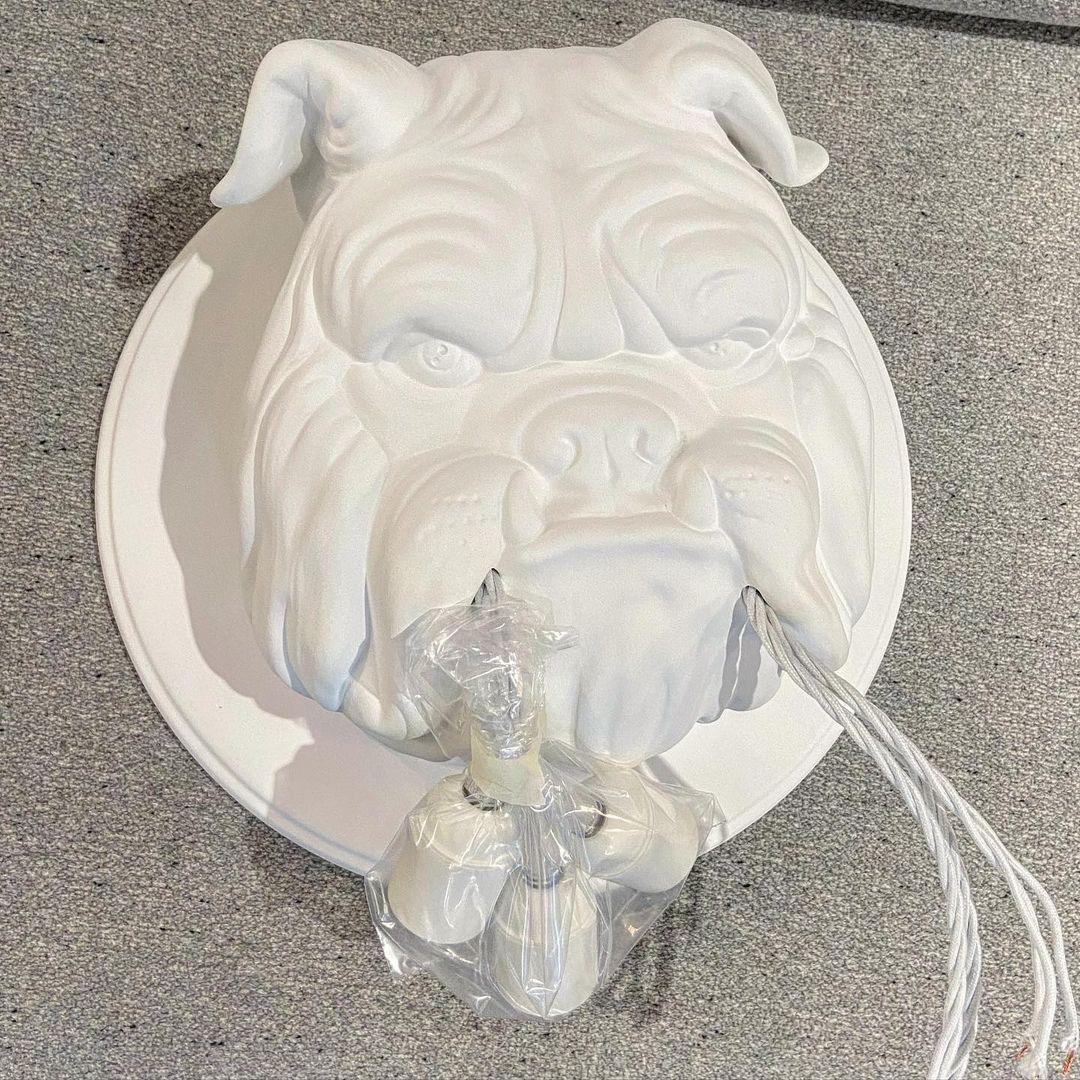 Umeri aplique de pared bulldog escultura caprichoso