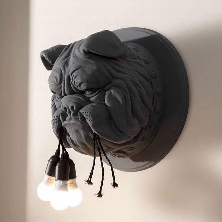 Umeri aplique de pared bulldog escultura caprichoso