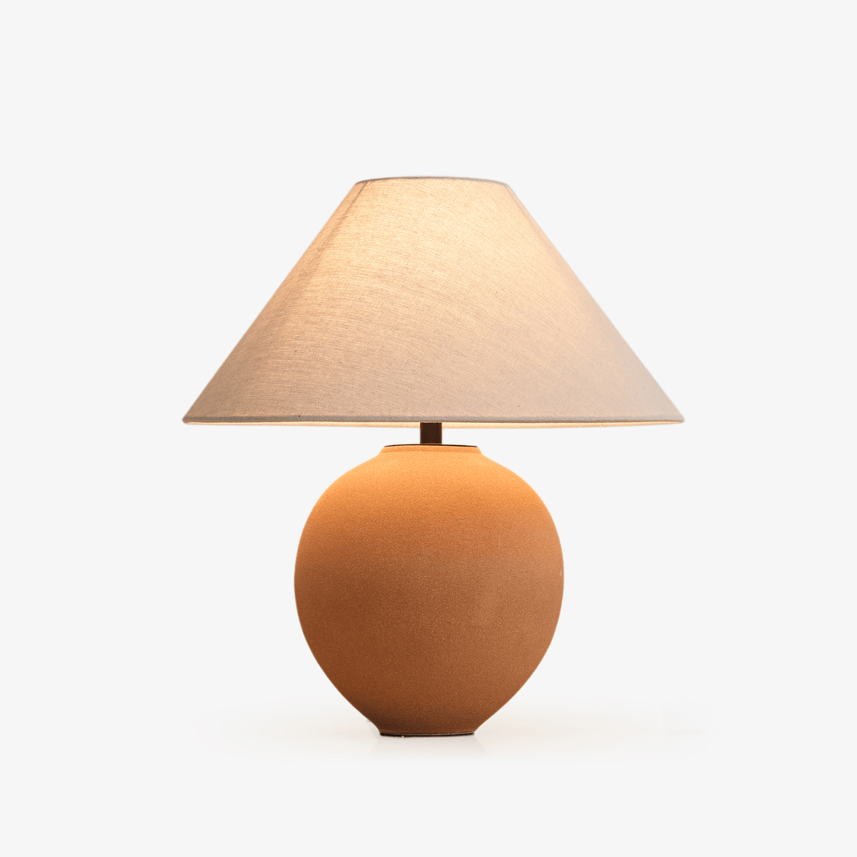 Terracotta lámpara de mesa en cerámica
