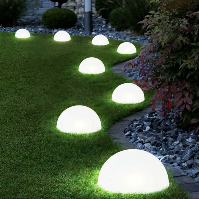 Mira Moderna MInimalista Semicircular Acrílico LED Lámpara de Pie Exterior Blanca