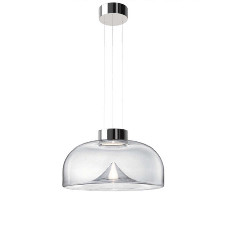 Arisha Moderna Diseña Vidrio/Metal Lámpara Colgante Transparente