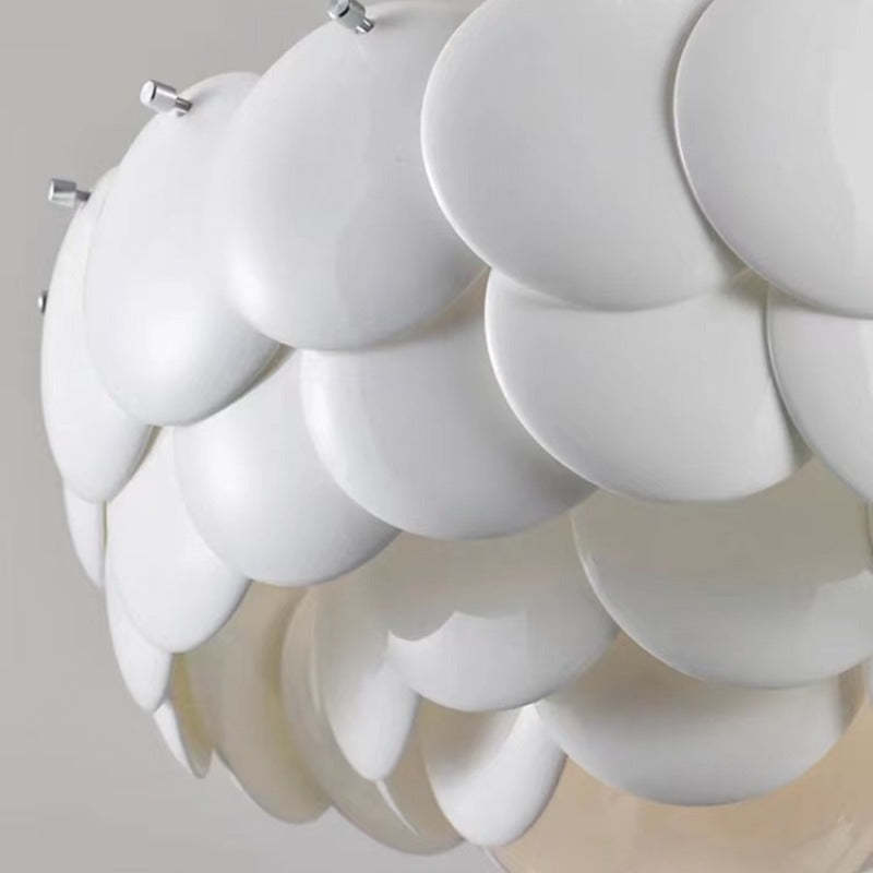 Arisha Moderna Geométrica Cerámica/Metal Lámpara Colgante Blanca