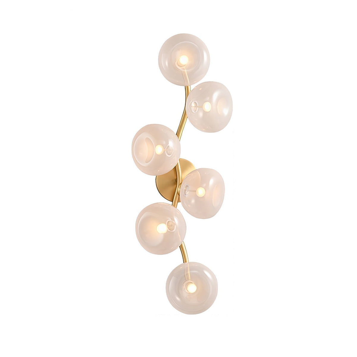 Velarina aplique de pared vidrio Metal
