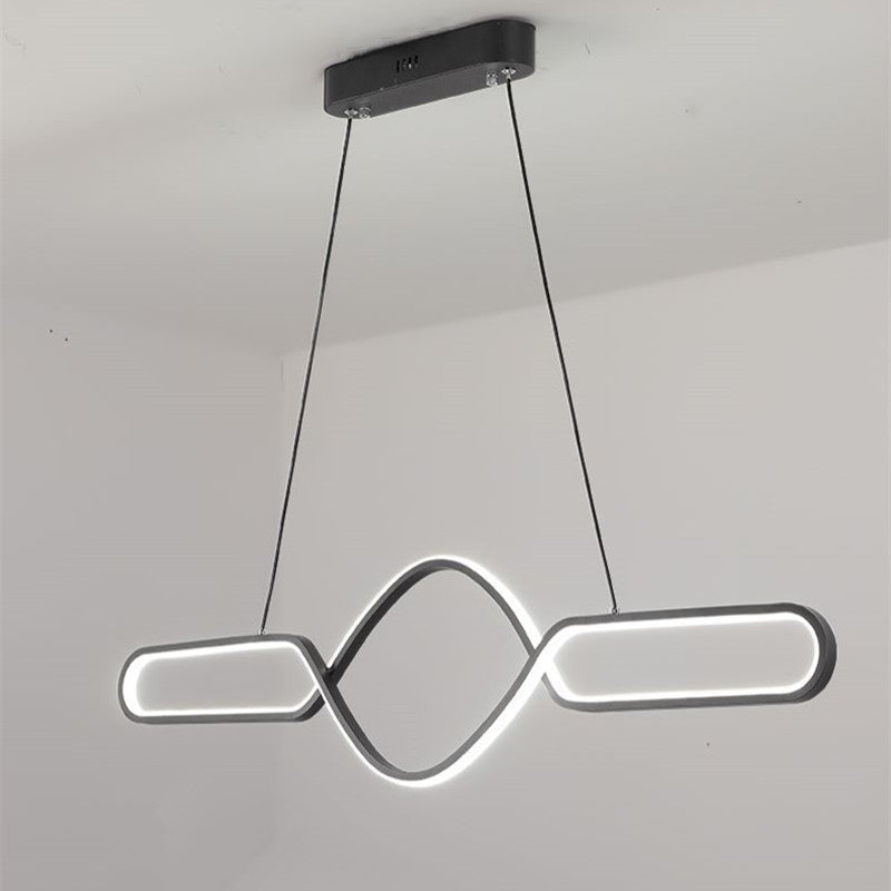 Arisha Minimalista Lineal Metal  Lámpara Colgante Negra/Dorada