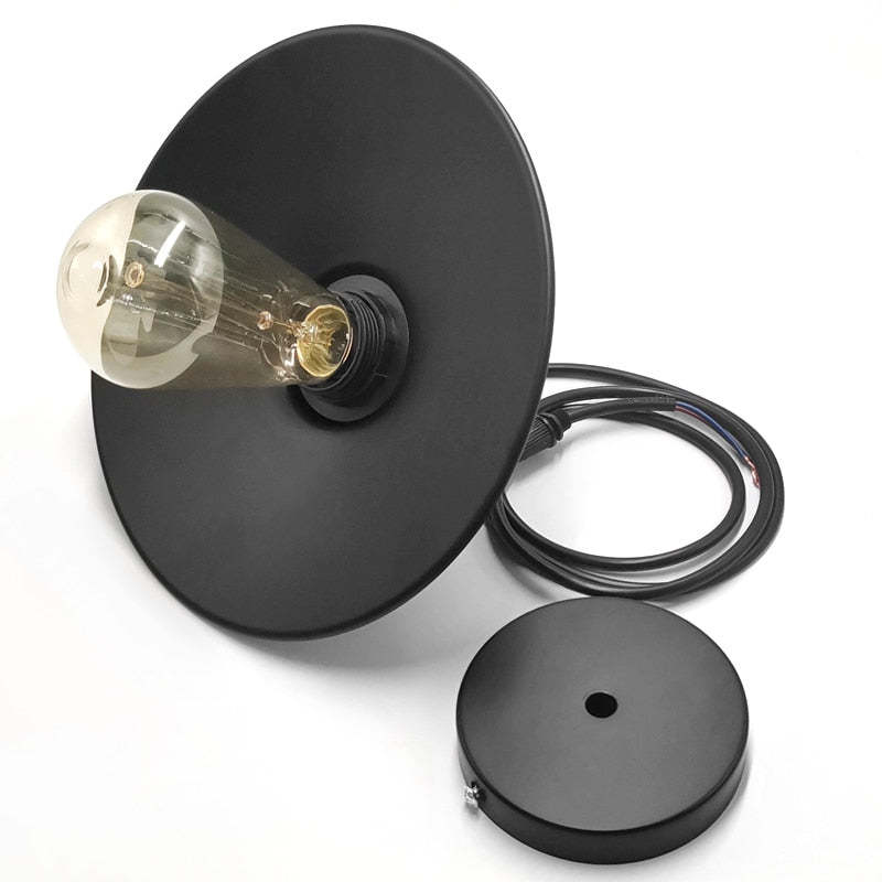 Arisha Industrial Domo Metal  Lámpara Colgante Negra