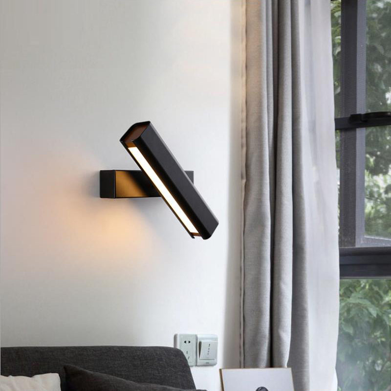Arisha Moderna Rectángulo Metal LED Aplique de Pared Negra/Blanca