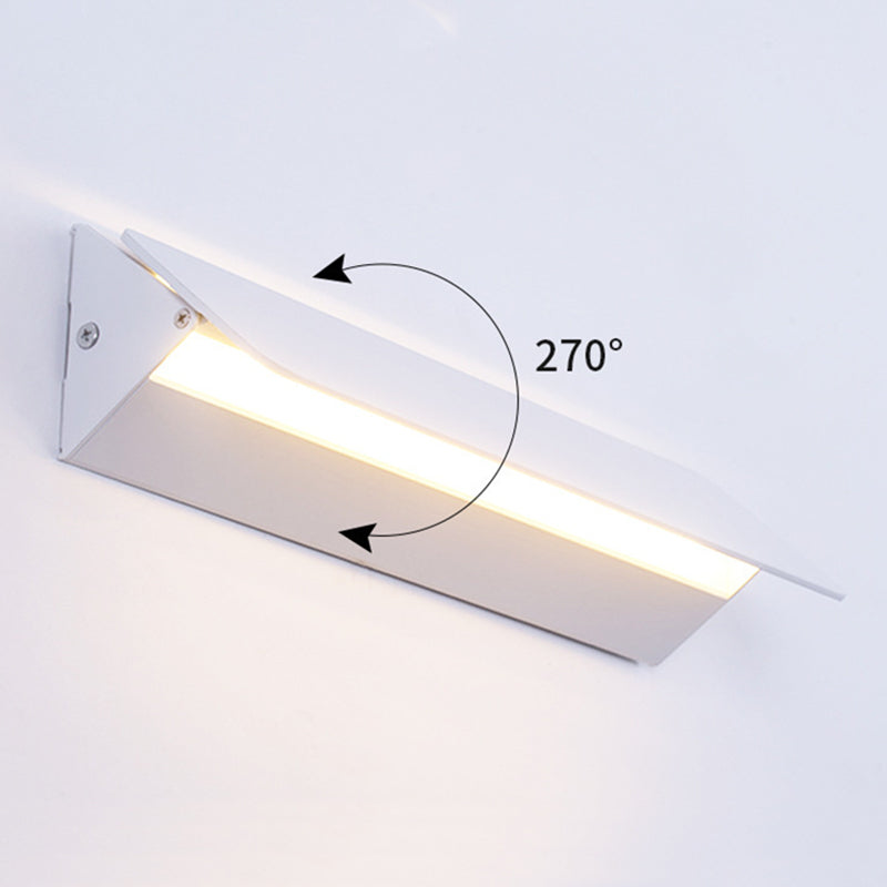 Ray Moderno LED Rectangular Aplique de Pared Interior Blanco