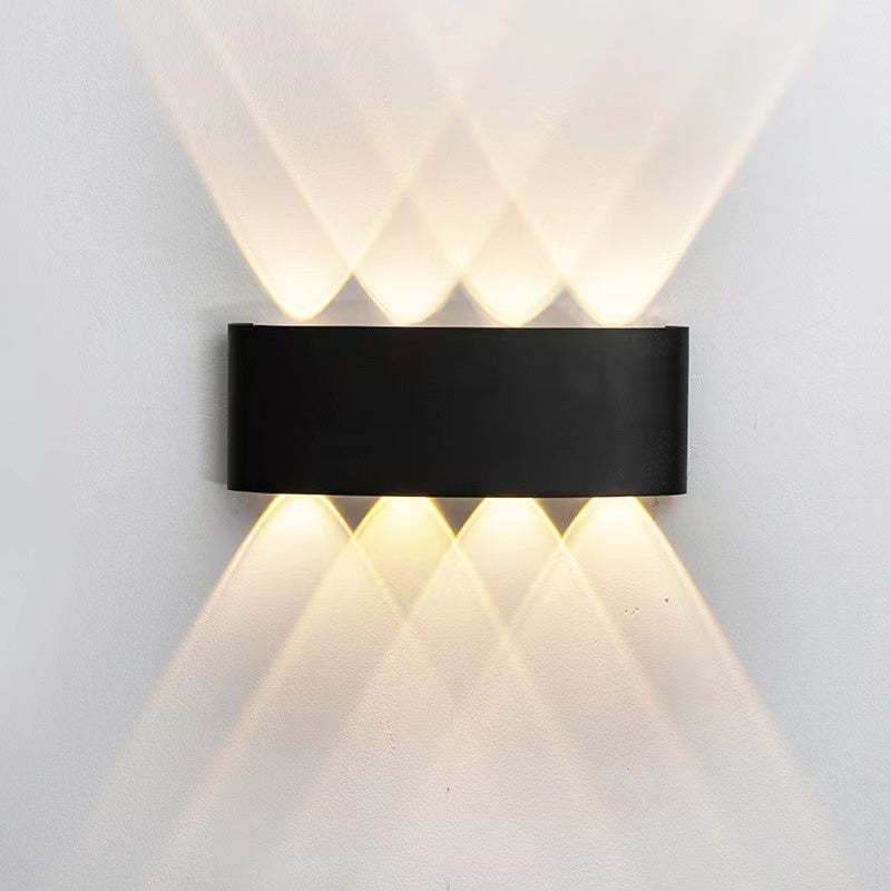 Ray Moderno Rectangular Metal/Acrílico Aplique de Pared Exterior